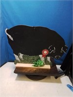 Pig chalk board 12 inches tall