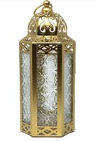 VELA LANTERNS Gold Moroccan Candle Lantern