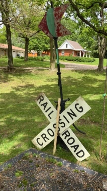 Antique Railroad crossing sing and signal
