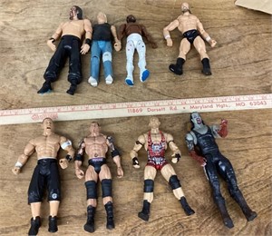 8 wrestling figures