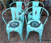 (4) Metal Chairs