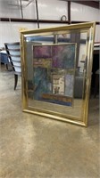 Large Mixed Media Hanging Picture with Mirrored