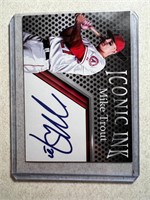 MIKE TROUT ICONIC INK PRINTED AUTO