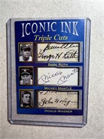 ICONIC INK BABE RUTH MICKEY MANTLE HONUS WAGNER