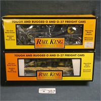 Rail King - Chessie Box Car & Army Flat Car