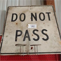 DO NOT PASS sign, metal