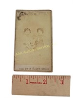 Twin Slave Girls Cabinet CDV card, A.J. Hoag