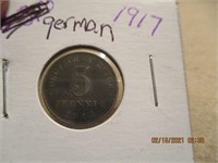 1917 German 5 Pfennig Coin