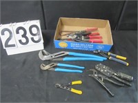 Box of Pliers & Channel Locks