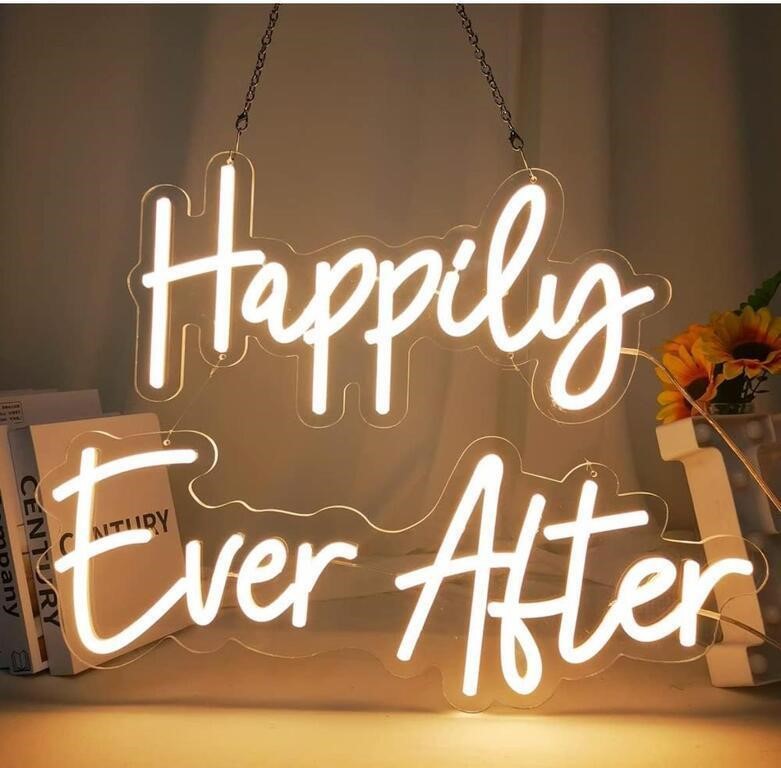 RETISEE HAPPILY EVER AFTER NEON SIGN WHITE LED