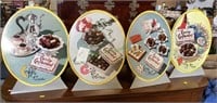 Four vintage Candy Cupboard advertisements each