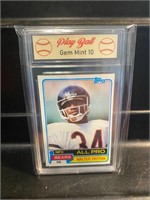 1981 Topps Walter Payton Card Graded Gem Mint 10