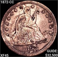 1872-CC Seated Liberty Quarter NEARLY