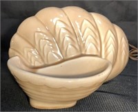 Vintage Ceramic Shell form  TV Lamp / Planter