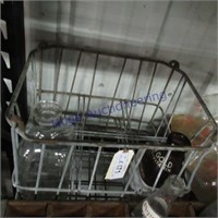 Wire crate for milk bottles, 6 sections