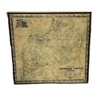 Map of Jefferson County KY, framed, 40 1/2 x 38