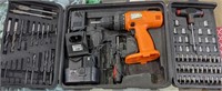18V Cordless Drill with accessories and case!