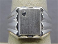 Sterling Silver men's ring, size 11.
