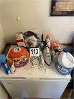 Assortment of Laundry and Cleaning Items