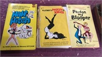 3 old paper book funny books