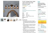 B2962  CLAXY Vintage Rustic Wall Sconces 5 Lights