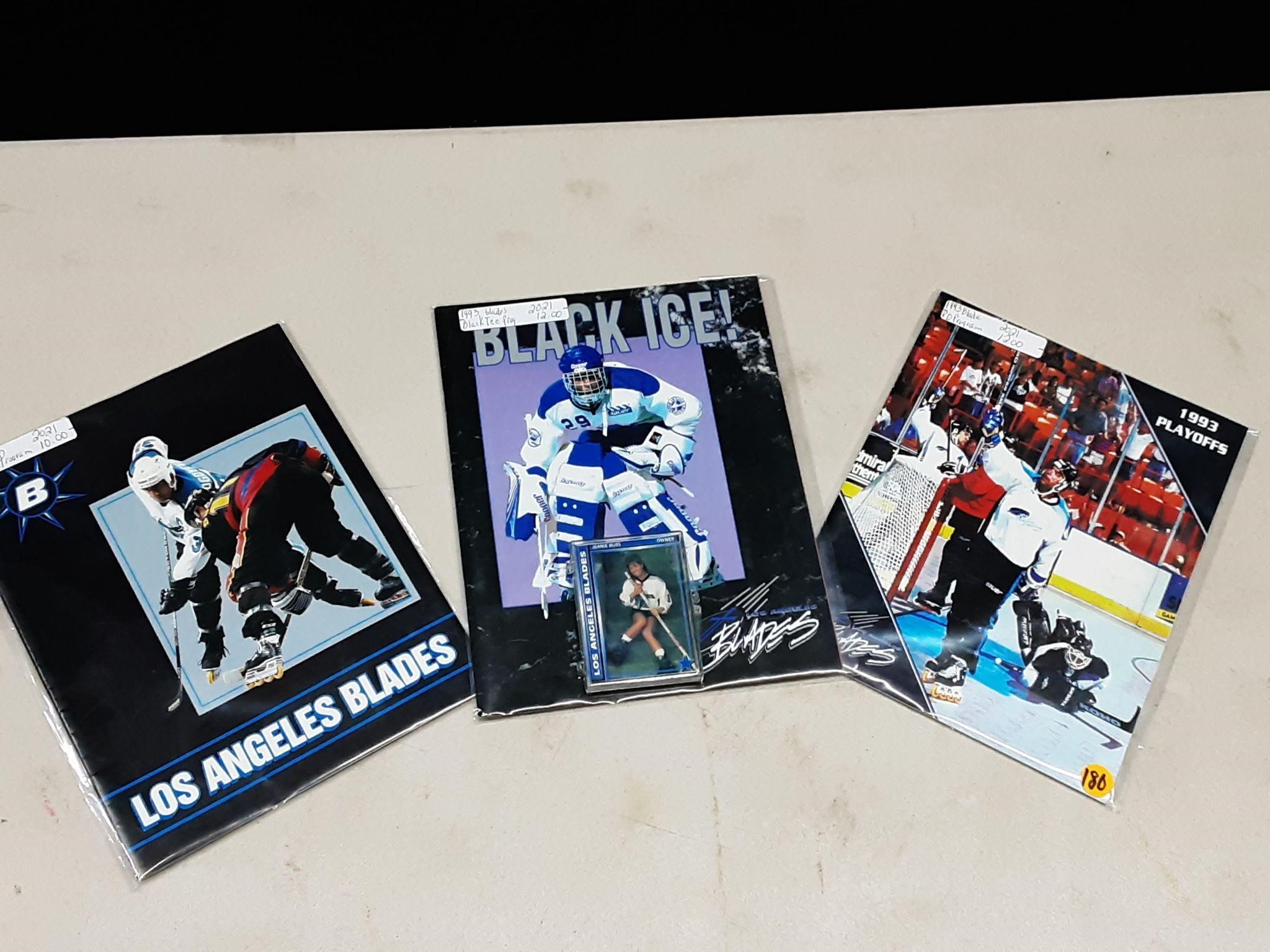 4PC 1993-1994 NHL PLAYOFFS PROGRAM LA BLADES CARDS