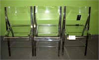 Lot, 3 acrylic folding chairs