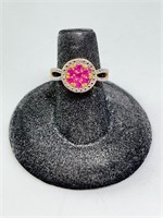 Sterling Ruby Ring 3 Grams Size 5.5 (Very Nice)