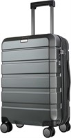 KROSER Hardside 20-Inch Carry-On  Steel Grey