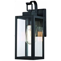 1-Light Matte Black Outdoor Wall Sconce