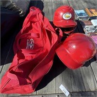 Easton Bat Bag and Batting Helmets