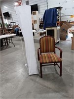 Floor Lamp 65x12. Wooden Chair 37x23.5x20.5.