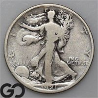 1921 Walking Liberty Half Dollar, VG Bid: 170