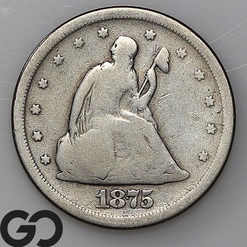 1875-S Twenty Cent Piece, VG Bid: 115