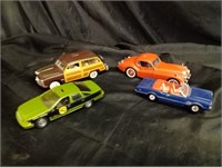 VINTAGE COLLECTOR CARS....WOODY+ / 4 PCS