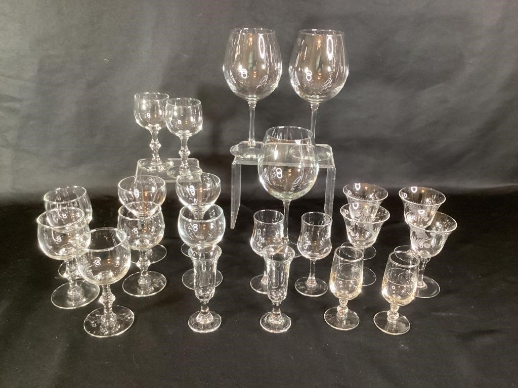 Crystal Wine Glasses & Water Goblets