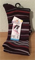 NWT HUE WINE STRIPE SOCKS  O/S  $7