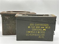 ANTQ/VTG Pair Military Ammunition Boxes (Empty)