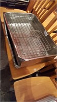 2 ss large pans and cooling rack