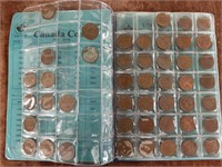 48 Canadian Pennies in Collector Book - 1926-1967