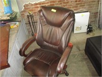 Leather high back office chair