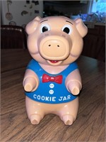 Vintage Oinking Plastic Pig Cookie Jar