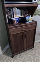 Vintage Laminated Microwave Cart w/ Casters