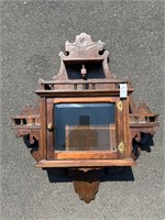 Carved Wood Display Cabinet Shelf