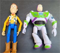 Buzz Lightyear and Woody action figures.