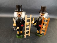 Two German Chimney Sweep Incense Smokers