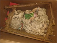 Vintage Wood & Ceramic Nativity Set