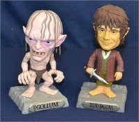 Bobble Heads Bilbo & Gollum From The Hobbit Trilog