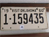 1960 Oklahoma License plate