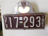 1923 Lighted License plate